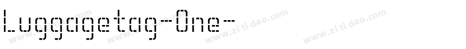 Luggagetag-One字体转换