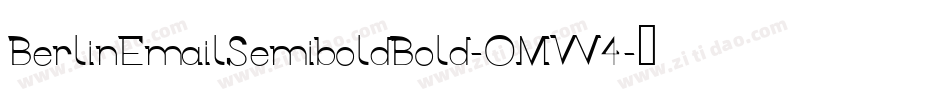 BerlinEmailSemiboldBold-OMW4字体转换