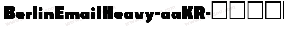 BerlinEmailHeavy-aaKR字体转换