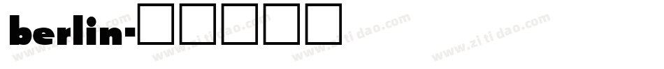 berlin字体转换
