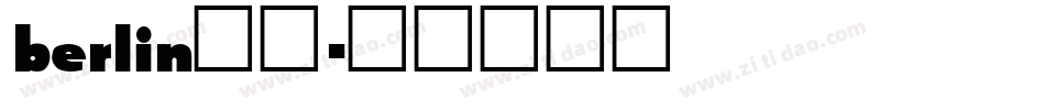 berlin字体字体转换
