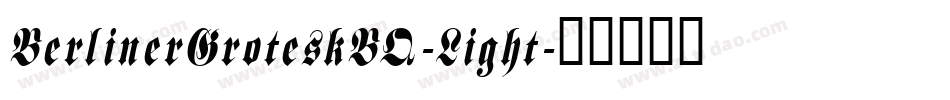 BerlinerGroteskBQ-Light字体转换