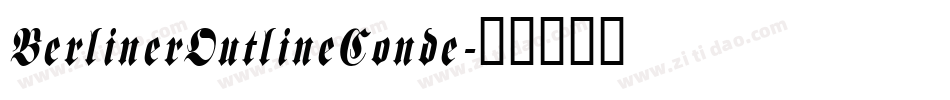 BerlinerOutlineConde字体转换