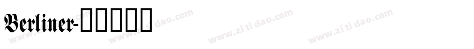 Berliner字体转换