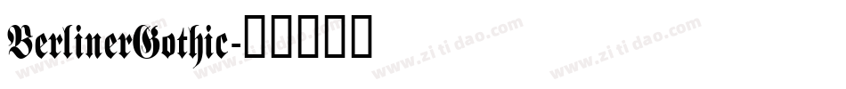 BerlinerGothic字体转换