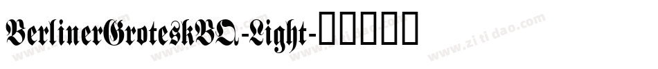 BerlinerGroteskBQ-Light字体转换