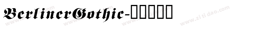 BerlinerGothic字体转换