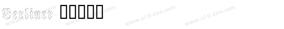 Berliner字体转换