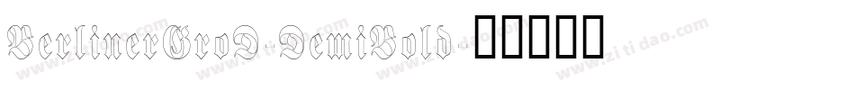 BerlinerGroD-DemiBold字体转换