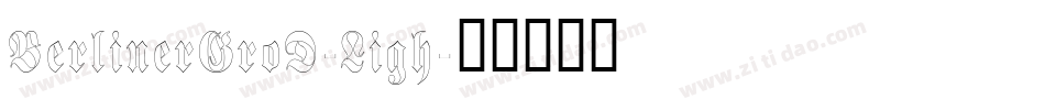 BerlinerGroD-Ligh字体转换