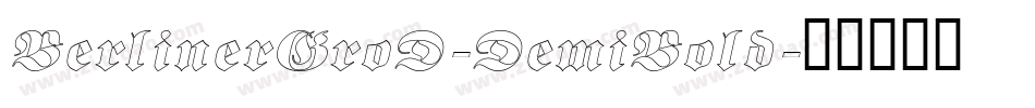 BerlinerGroD-DemiBold字体转换