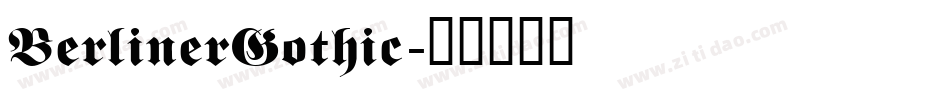 BerlinerGothic字体转换