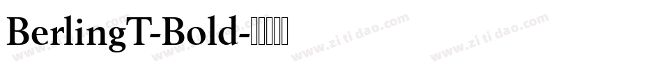 BerlingT-Bold字体转换