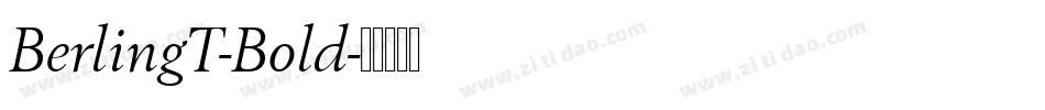 BerlingT-Bold字体转换
