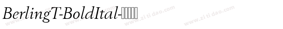 BerlingT-BoldItal字体转换