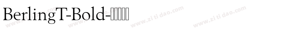 BerlingT-Bold字体转换
