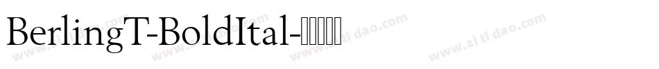 BerlingT-BoldItal字体转换