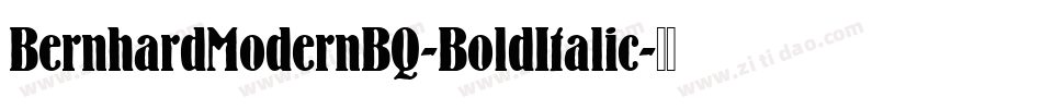 BernhardModernBQ-BoldItalic字体转换