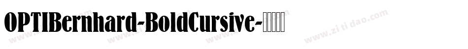 OPTIBernhard-BoldCursive字体转换