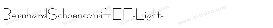 BernhardSchoenschriftEF-Light字体转换
