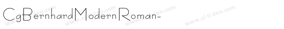 CgBernhardModernRoman字体转换