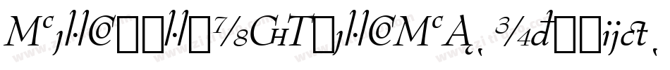 BernhardModernBQ-Italic字体转换