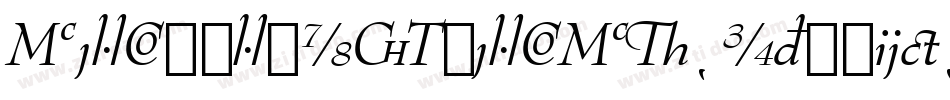 BernhardModernBT-Italic字体转换