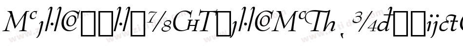 BernhardModernBT-ItalicSwash字体转换