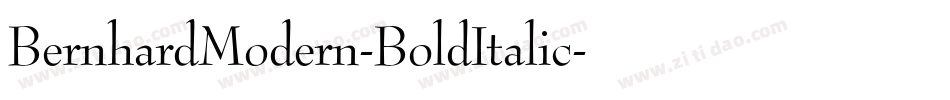 BernhardModern-BoldItalic字体转换
