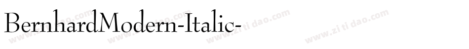 BernhardModern-Italic字体转换