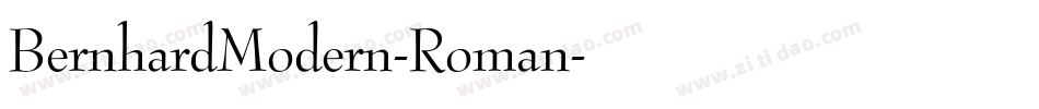 BernhardModern-Roman字体转换
