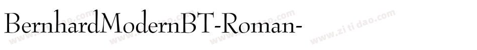 BernhardModernBT-Roman字体转换