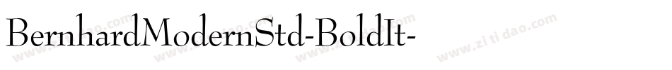 BernhardModernStd-BoldIt字体转换