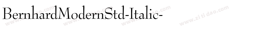 BernhardModernStd-Italic字体转换
