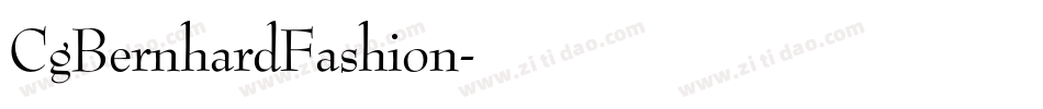 CgBernhardFashion字体转换