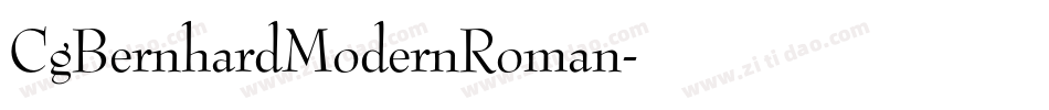 CgBernhardModernRoman字体转换