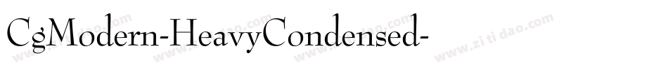 CgModern-HeavyCondensed字体转换