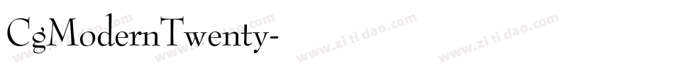 CgModernTwenty字体转换