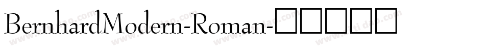 BernhardModern-Roman字体转换