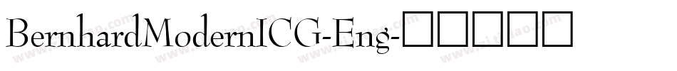 BernhardModernICG-Eng字体转换