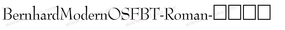 BernhardModernOSFBT-Roman字体转换