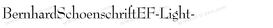 BernhardSchoenschriftEF-Light字体转换