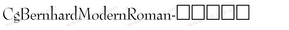 CgBernhardModernRoman字体转换