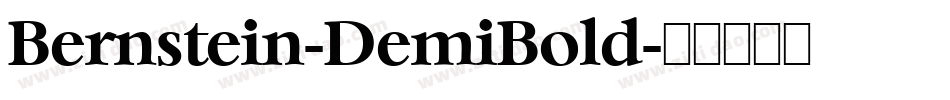 Bernstein-DemiBold字体转换
