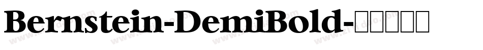 Bernstein-DemiBold字体转换