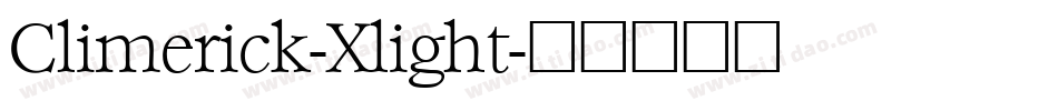 Climerick-Xlight字体转换