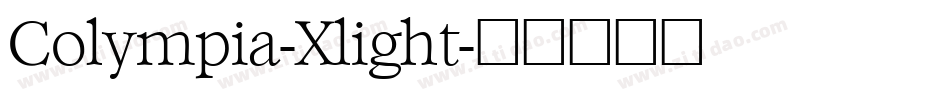 Colympia-Xlight字体转换