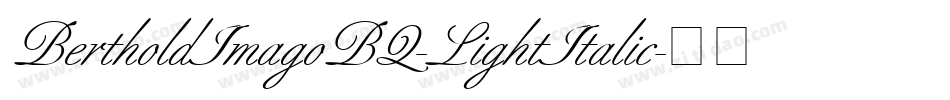 BertholdImagoBQ-LightItalic字体转换