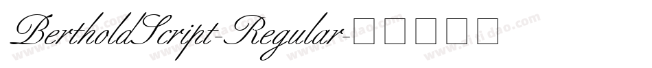 BertholdScript-Regular字体转换