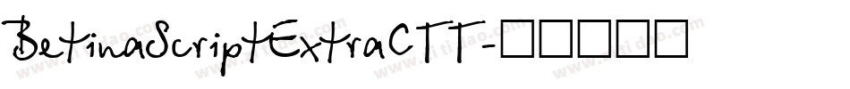 BetinaScriptExtraCTT字体转换